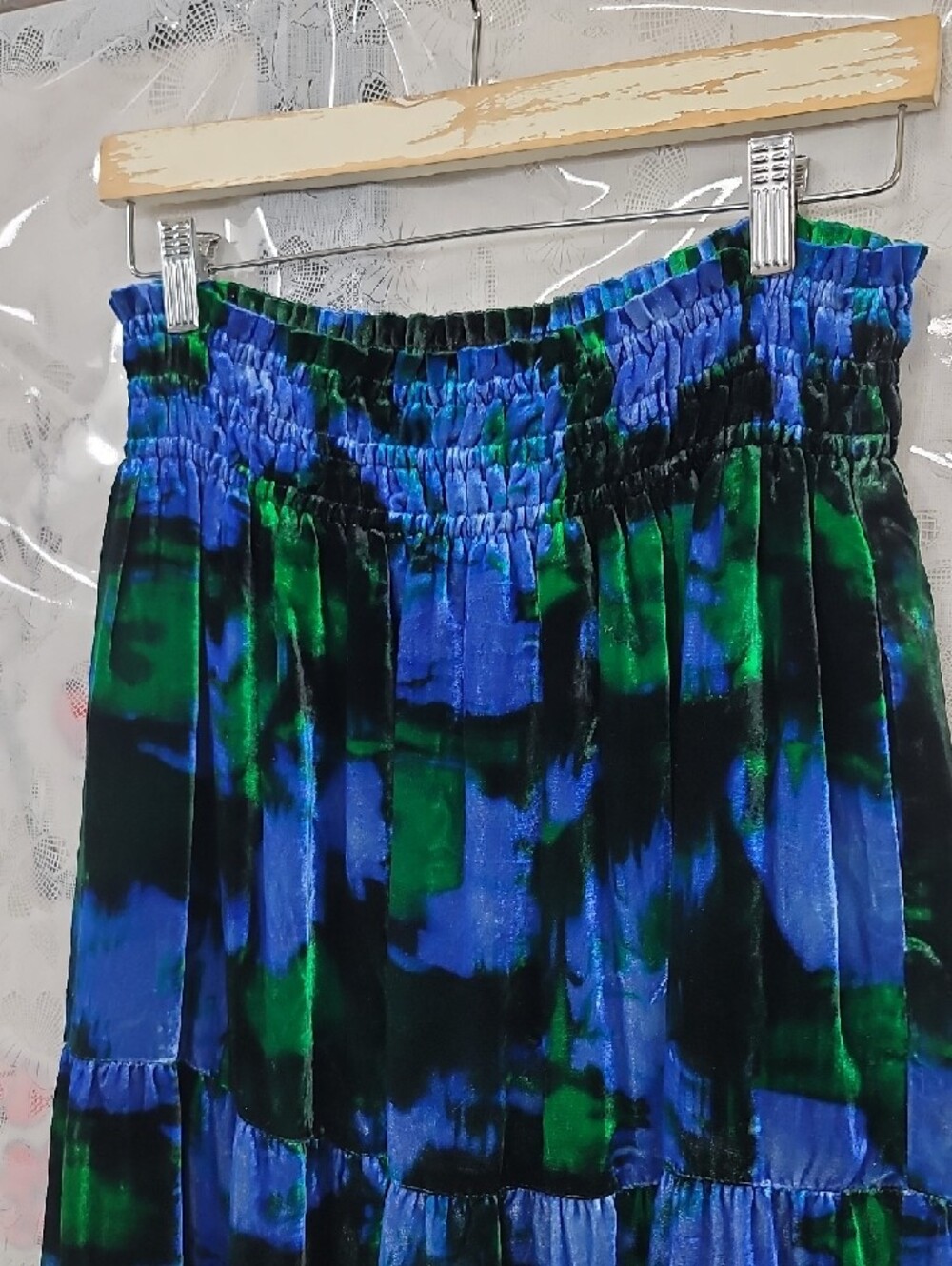 Anthropologie The Somerset Maxi Skirt: Nina Pace Velvet Edition Size Medium - Picture 5 of 8
